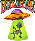 Alien Believe Short Sleeve T-Shirt
