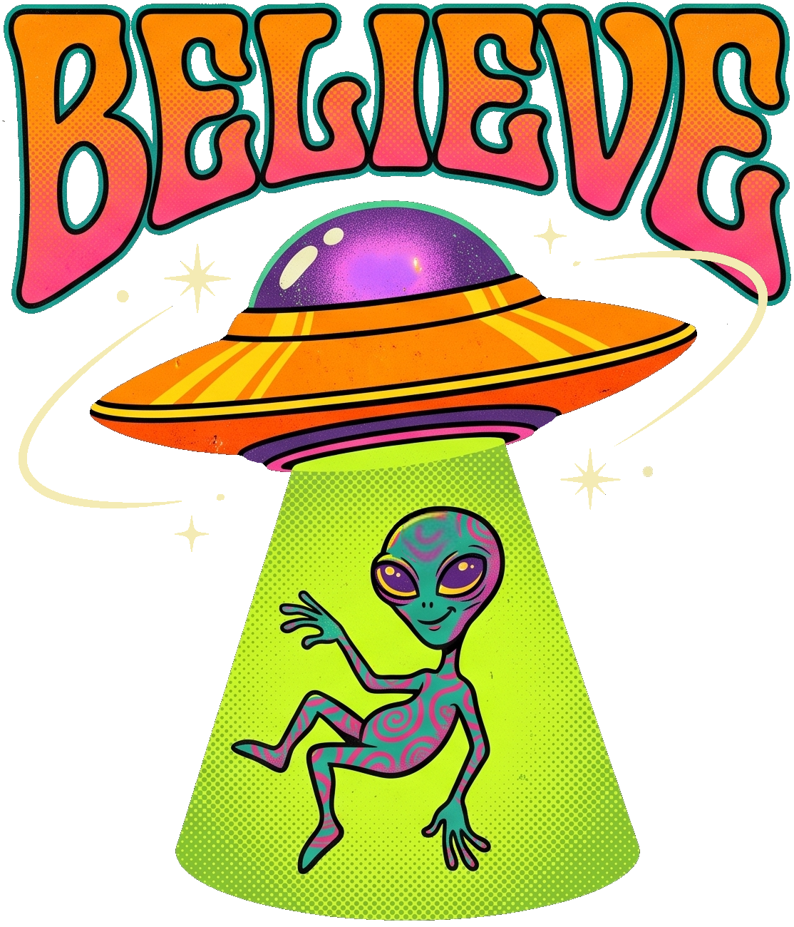 Alien Believe Short Sleeve T-Shirt