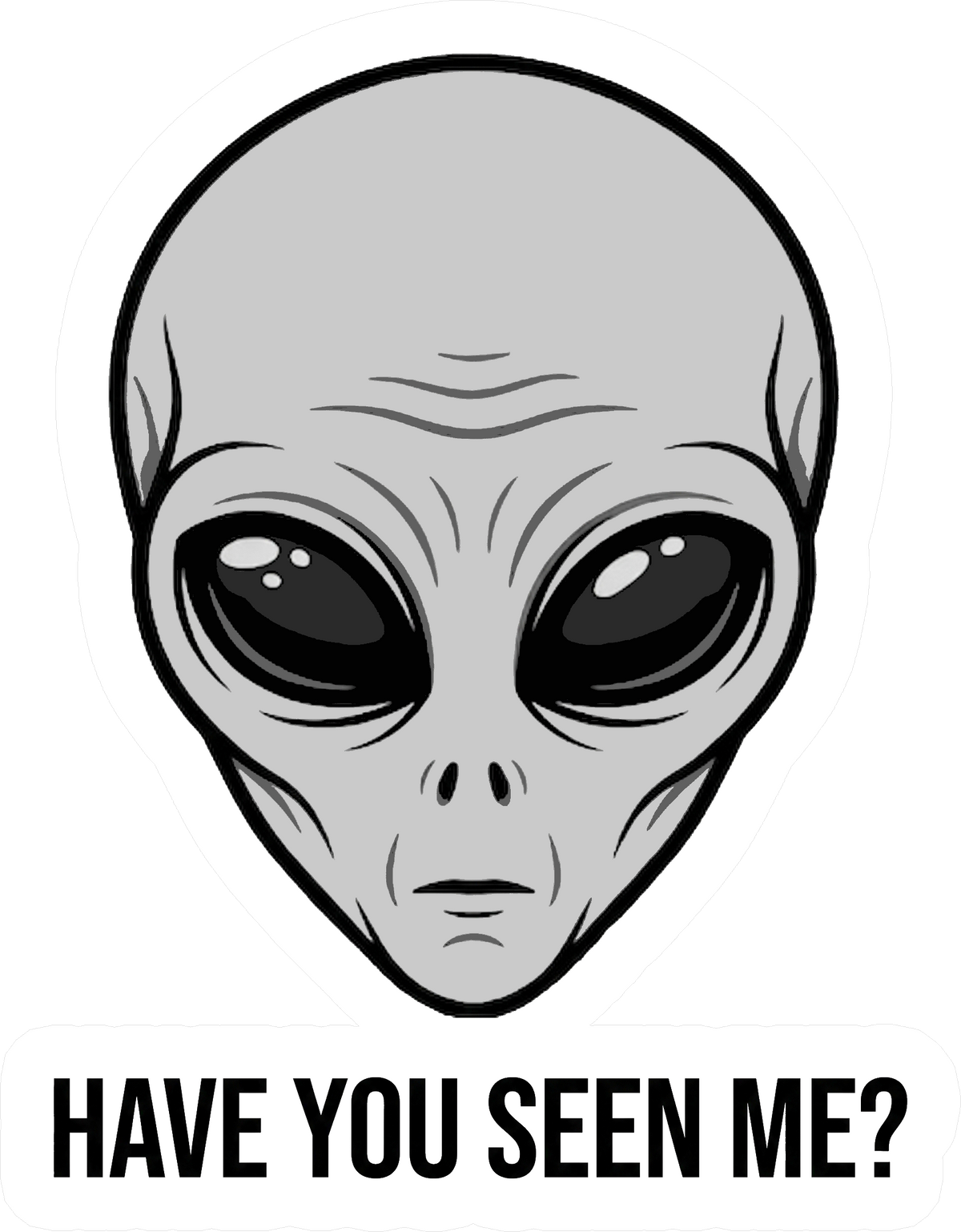 Alien Grey Stickers