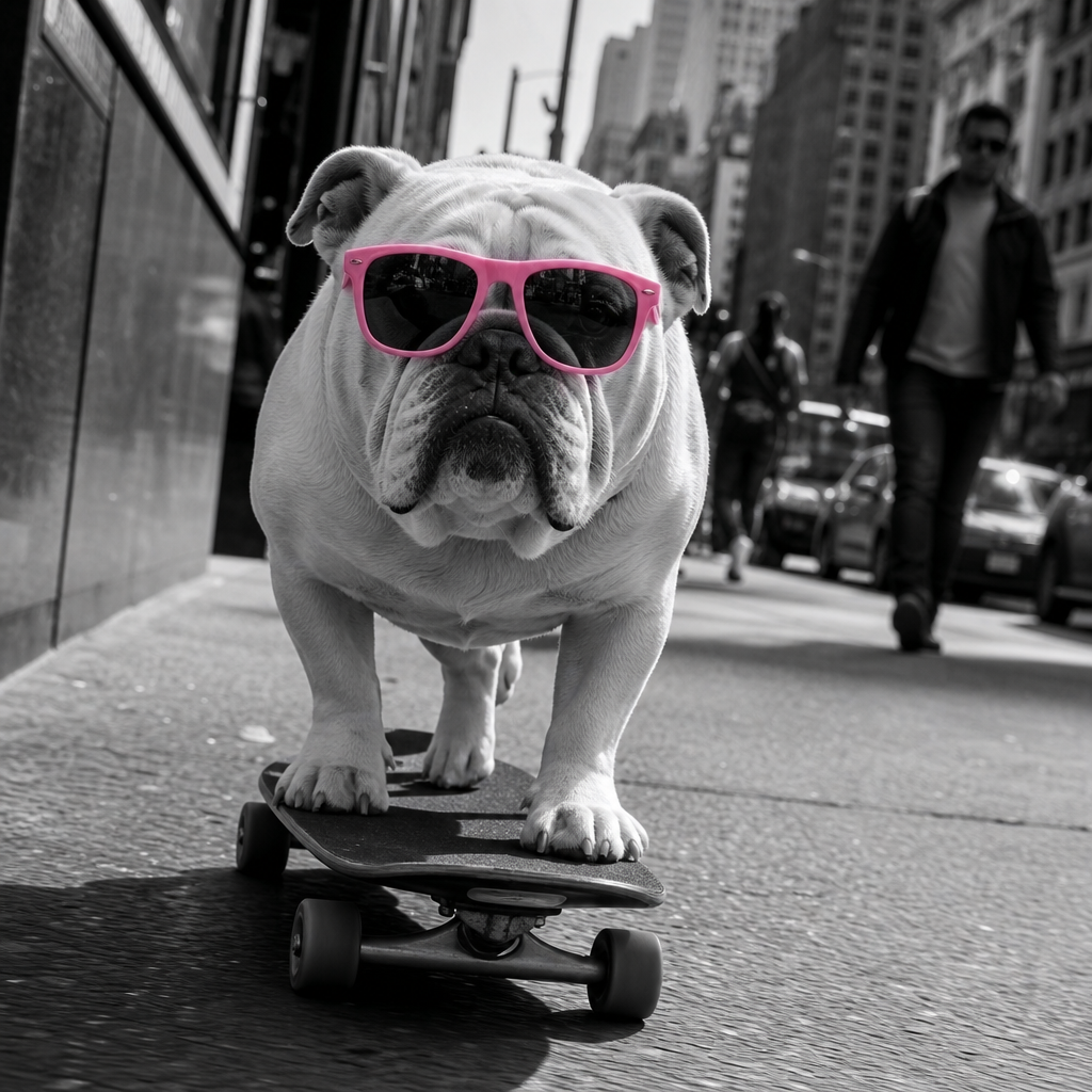 Bulldog Skating Short Sleeve T-Shirt