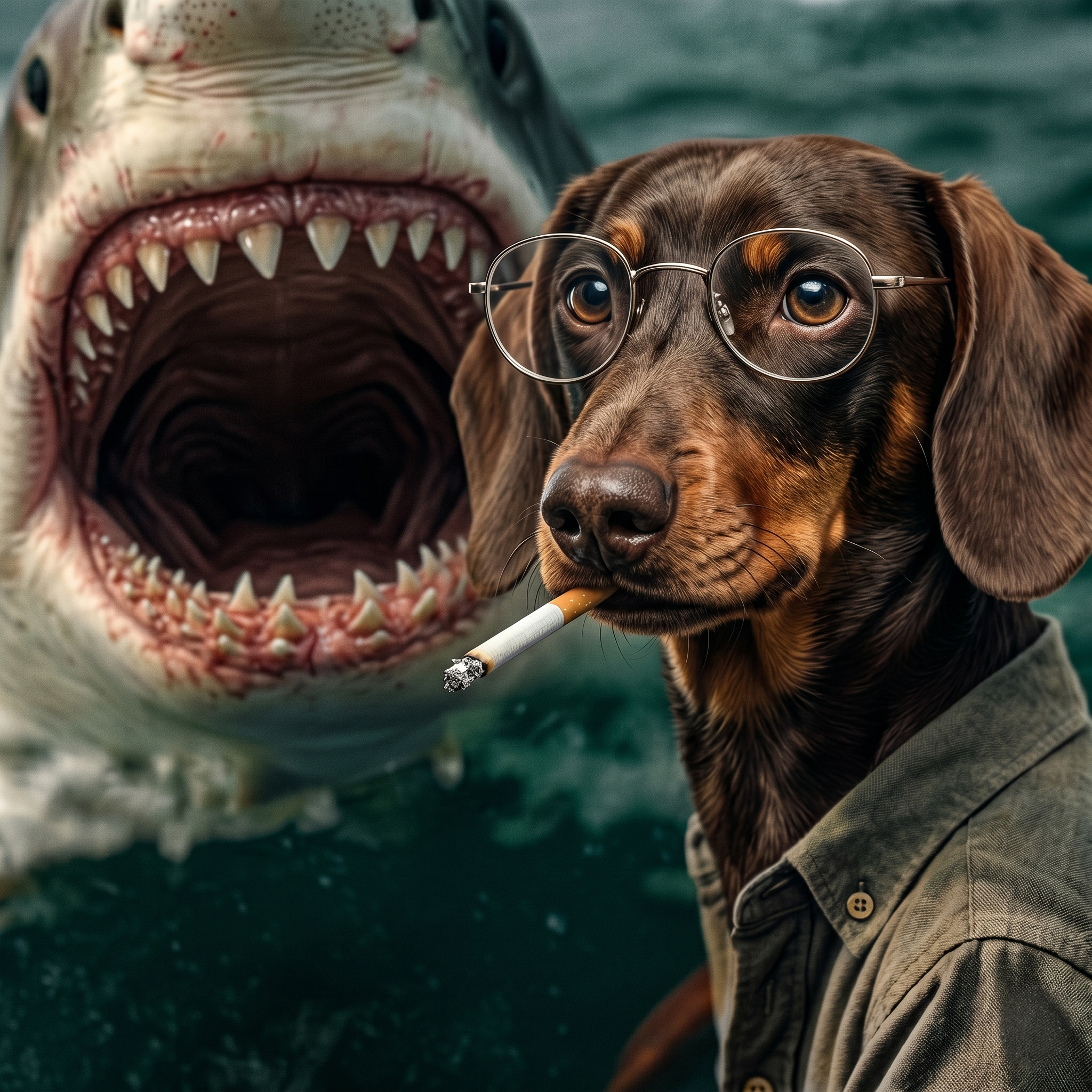 Dachshund Jaws Short Sleeve T-Shirt
