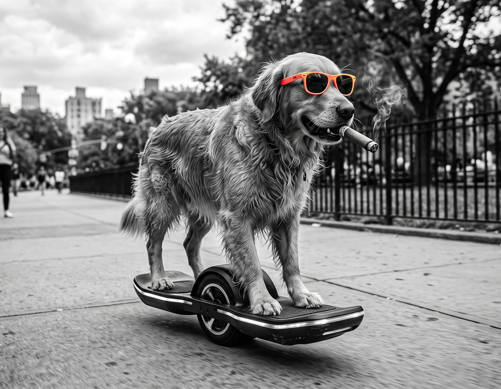 Dog Retriever Skating Short Sleeve T-Shirt