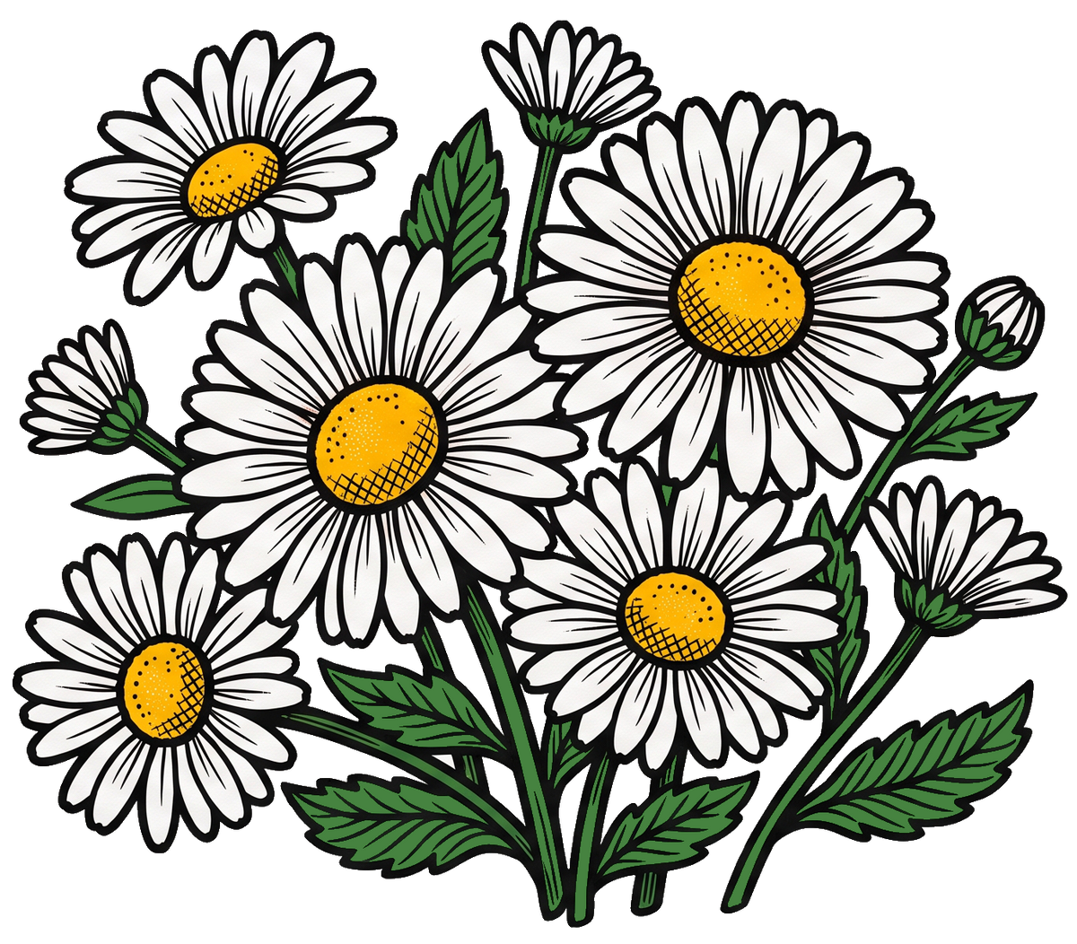 Flowers Daisies Short Sleeve T-Shirt