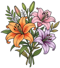 Flowers Lillies Short Sleeve T-Shirt