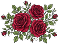 Flowers Roses Short Sleeve T-Shirt