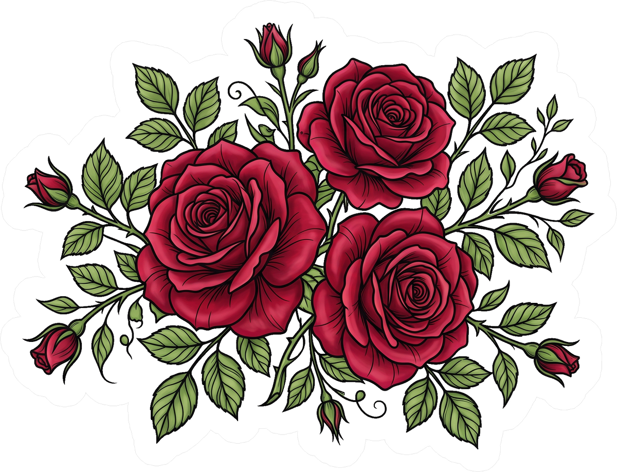Flowers Roses Stickers
