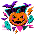 Halloween 80s Short Sleeve T-Shirt