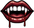 Halloween Lips And Fangs Short Sleeve T-Shirt