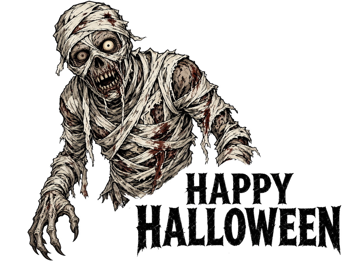 Halloween Mummy Short Sleeve T-Shirt