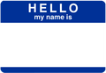 Hello My Name Is Blue Short Sleeve T-Shirt