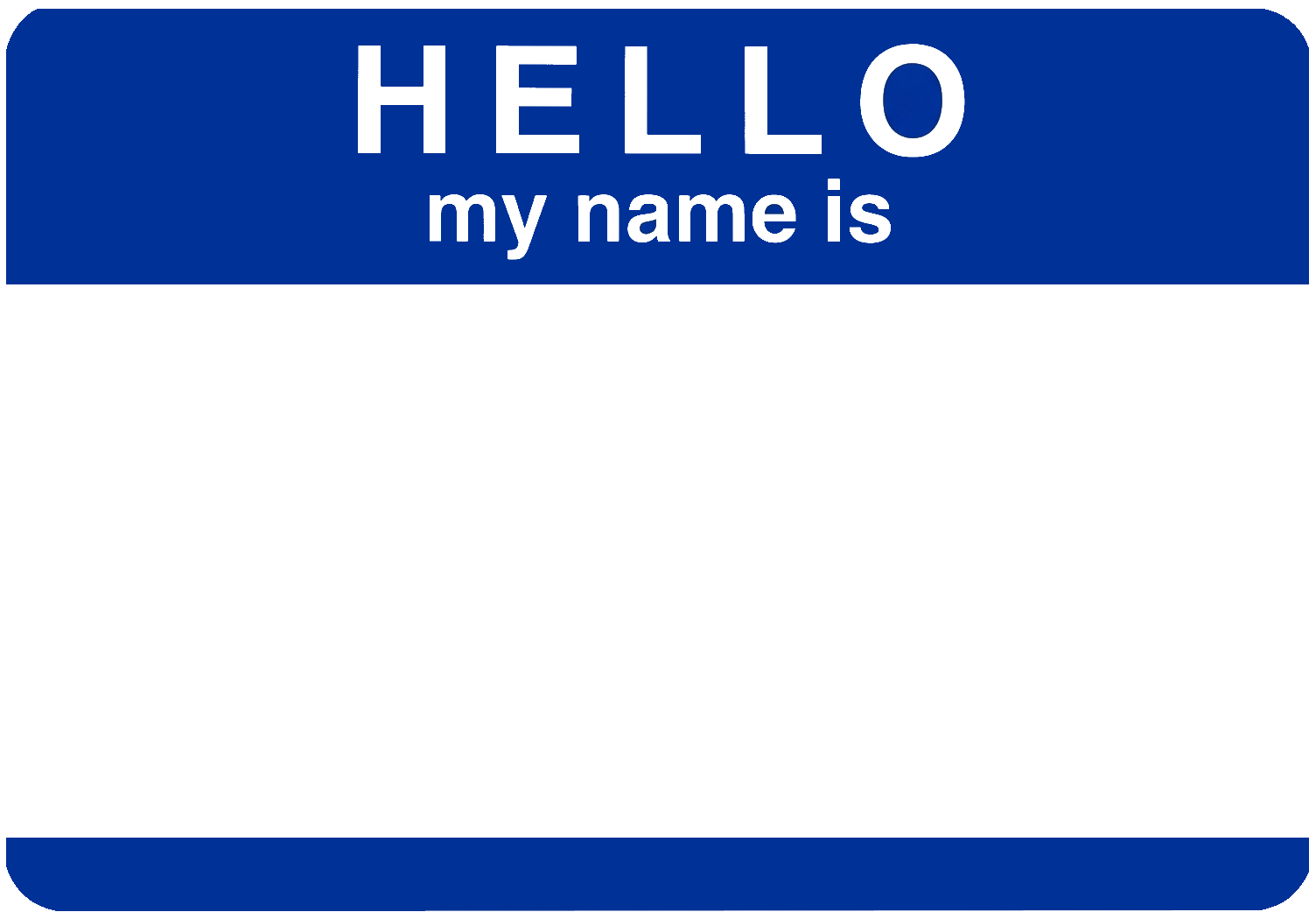 Hello My Name Is Blue Short Sleeve T-Shirt