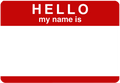Hello My Name Is Red Short Sleeve T-Shirt