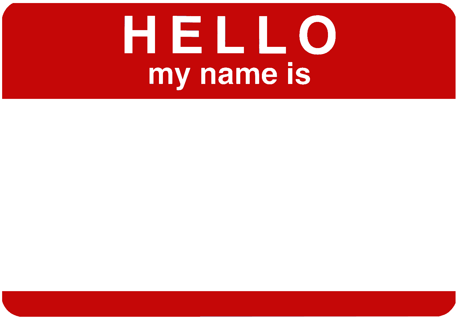 Hello My Name Is Red Short Sleeve T-Shirt
