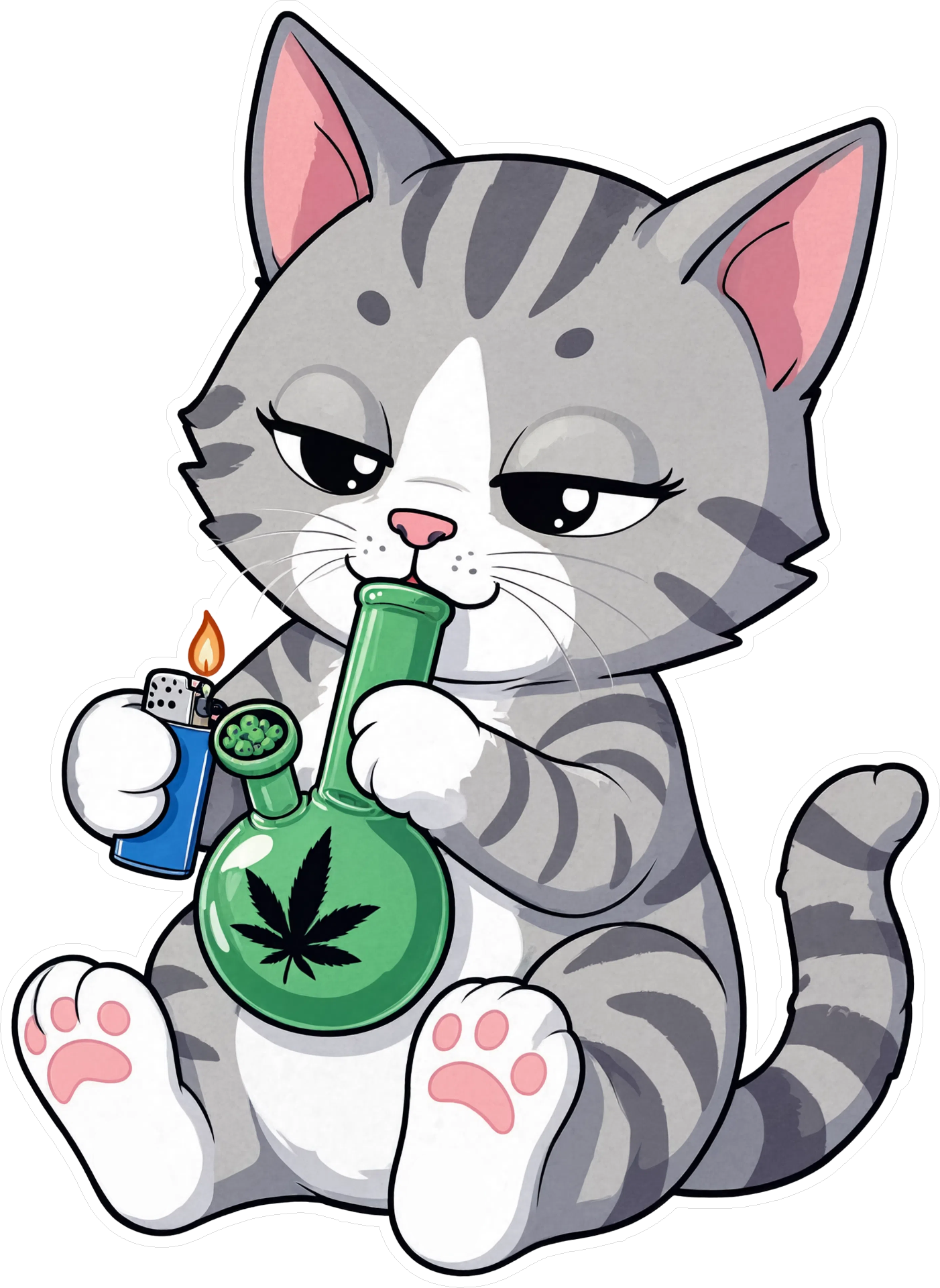 Kitten Bong Stickers