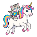 Kitten Unicorn Short Sleeve T-Shirt