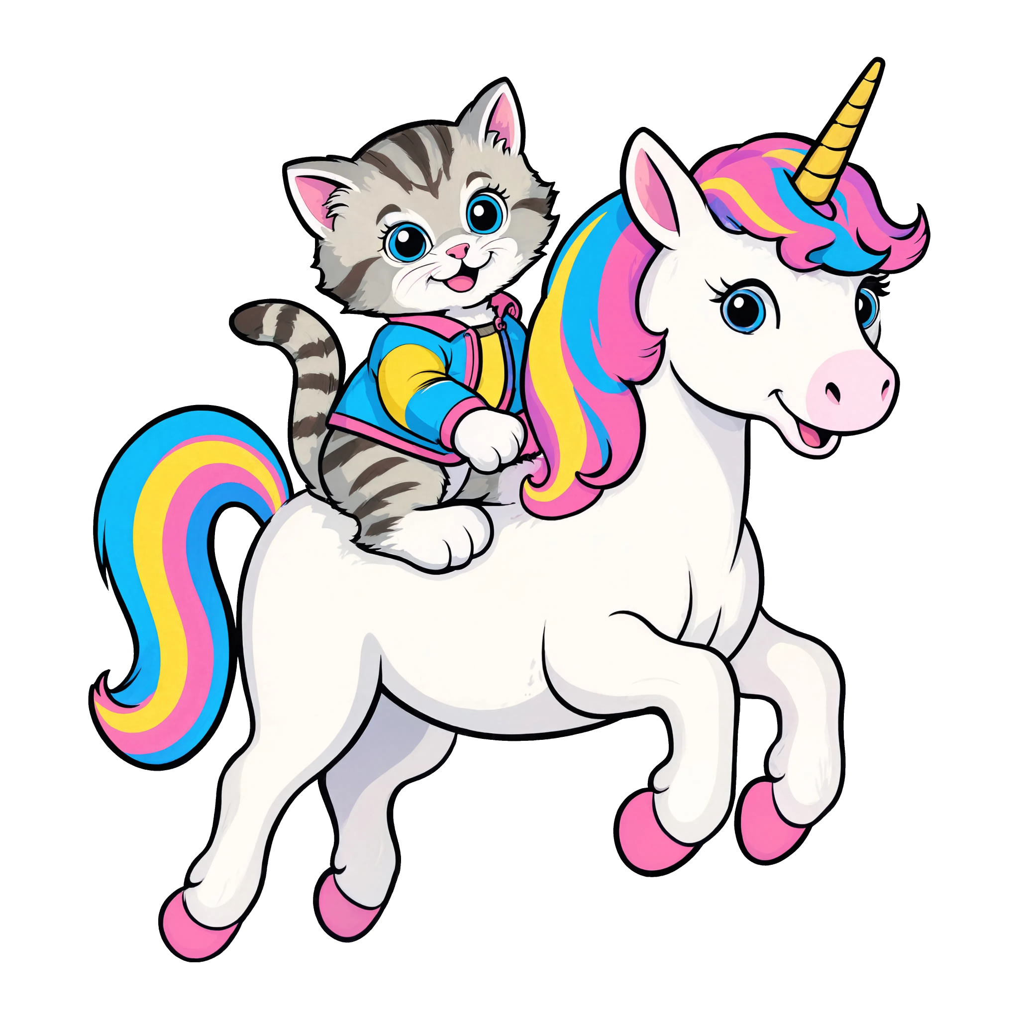 Kitten Unicorn Short Sleeve T-Shirt