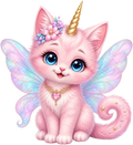 Kitten Unicorn Fairy Short Sleeve T-Shirt