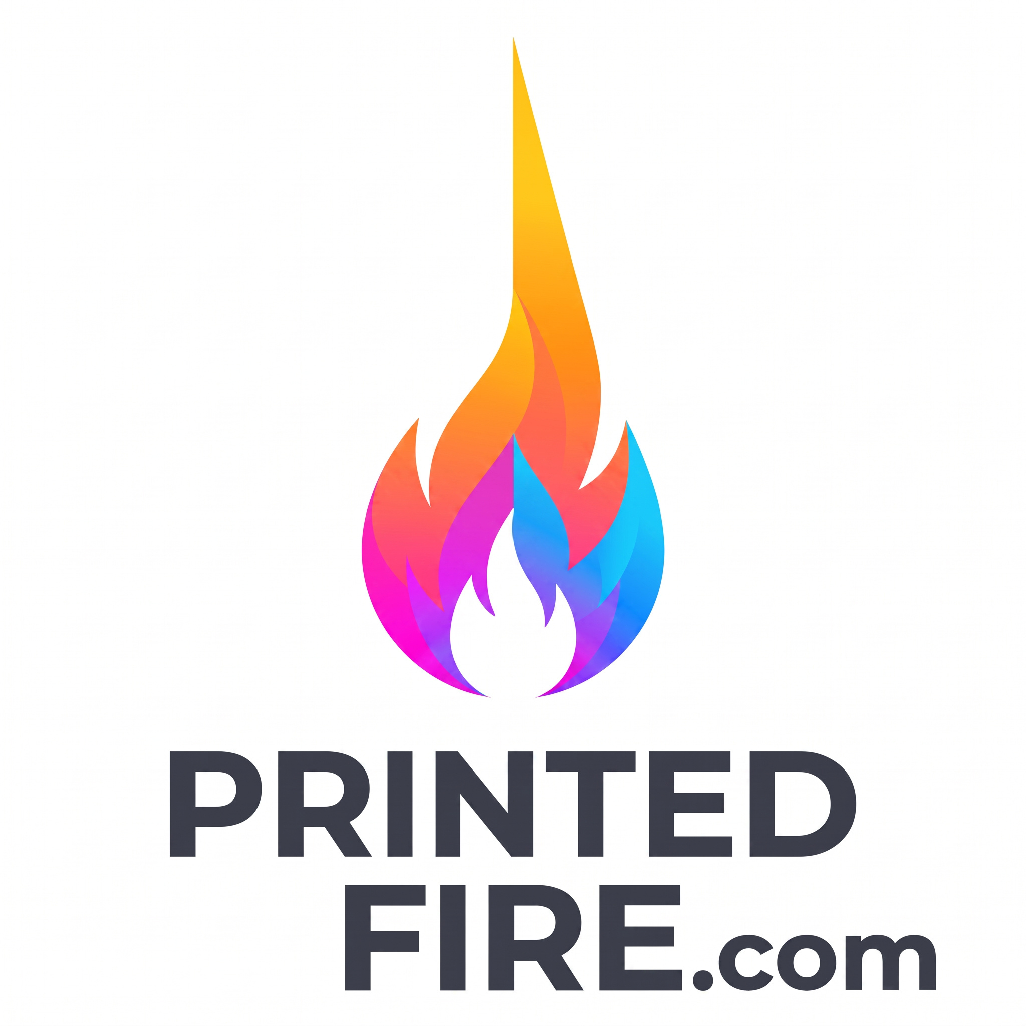 Printed Fire Logo Short Sleeve T-Shirt