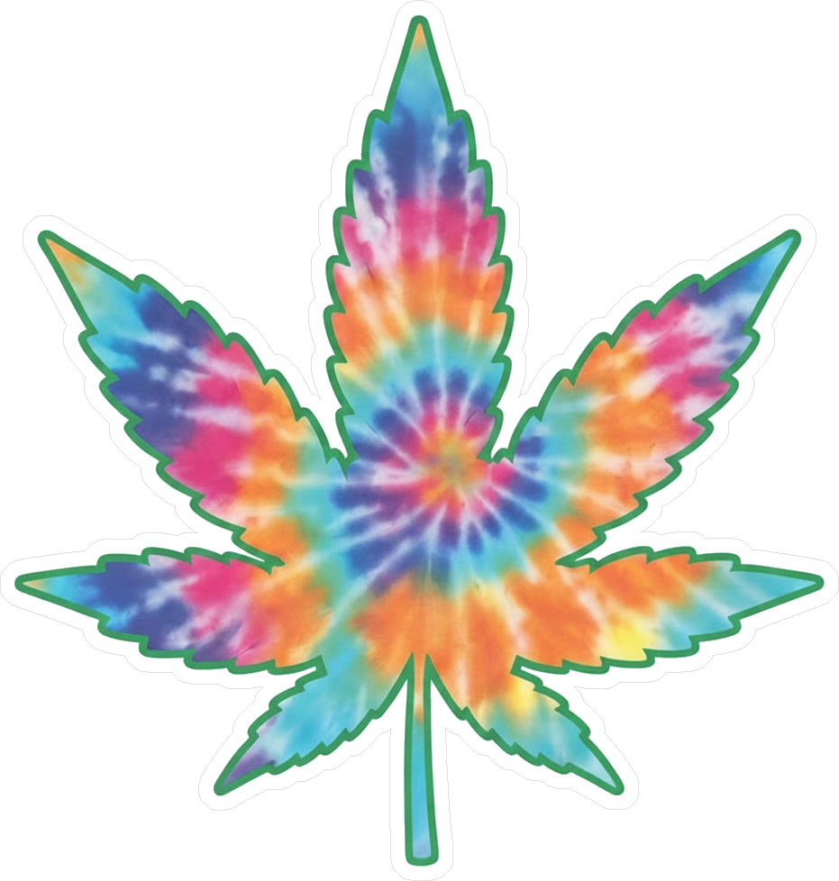 Tie Dye Weed Stickers