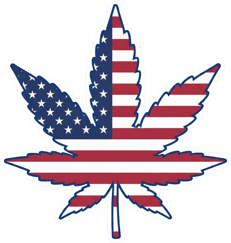 USA Weed Stickers
